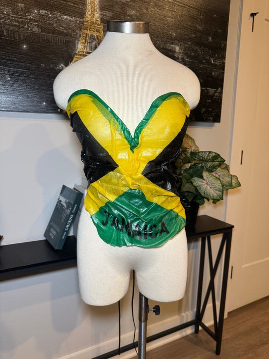 Custom Caribbean Heritage Corset | Handmade Wearable Art
